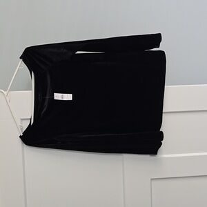 Black Crushed Velvet Top